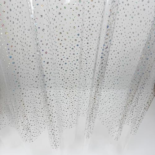 Holographic PEVA Shower Curtain Liner, Glitter Gem Pattern, 70 x 72 in | Waterproof Clear Plastic, 3 Bottom Magnets, 12 Rustproof Grommets, Color-Changing Effect, For Stalls and Tubs - color: Gem