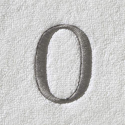 SKL Home Casual Monogram Hand Towel Set, O, 16x26, White 2 Count - color: Casual Monogram Hand Towel Set, size: Hand Towel Set, style: O