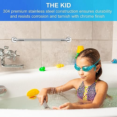 supregear Grab Bars for Bathtubs and Showers (2-Pack), Anti-Slip Stainless Steel Bathroom Safety Handle, Heavy Duty Grip Bars for Handicap Elderly Senior, 24 in - size: 24 Inch