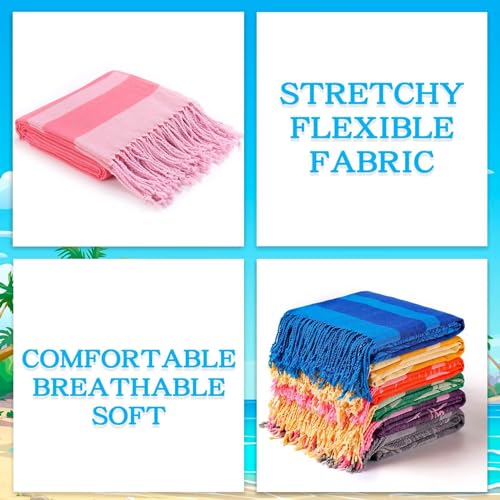 Genovega 6 Packs Oversized Turkish Beach Towels Set 74"x38" Extra Large Sand Free Quick Dry Swim Bath Pool Towel Travel Blanket Adult Essentials Accessories Vacation Multi Shark Turtle Stuff - color: Multi Pattern Four