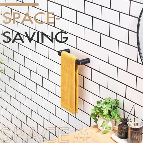 KOKOSIRI Towel Rings Bathroom Hand Towel Bar 9-Inch Wall Mount Towel Rack Oil Rubbed Bronze Stainless Steel Bathroom Hardware, B4010ORB-L9 - color: Oil Rubbed Bronze