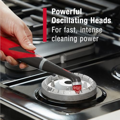 Rubbermaid Reveal Power Scrubber 5-Piece Kit, Cordless Electric Battery Powered Spin Scrub Brush, Water Resistant, for Home/Kitchen/Bathroom/Grout/Tile/Shower/Tub - style: 5-Piece Kit