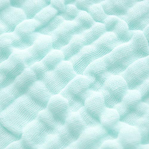 Baby Washcloths - Natural Cotton Baby Wipes - Soft Newborn Face Towel for Sensitive Skin - 10 Pack 12x12 inches - color: Green