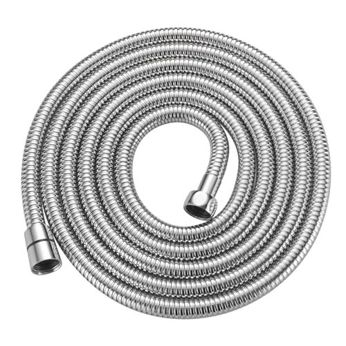 RUMOSE 118 inches Extra Long Shower Hose, Chrome | Shower Head Extension Hose, Attachment Flexible Handheld Shower Sprayer Hose, Stainless Steel Shower Tube - color: Chrome, size: 118"