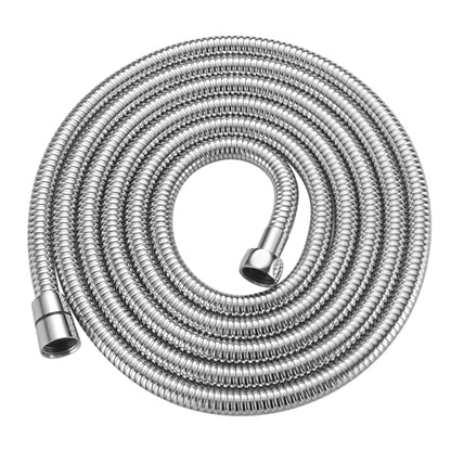 RUMOSE 118 inches Extra Long Shower Hose, Chrome | Shower Head Extension Hose, Attachment Flexible Handheld Shower Sprayer Hose, Stainless Steel Shower Tube - color: Chrome, size: 118"