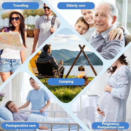 Electric Portable Travel Bidet with 260ml/380ml Tank, Dual Spray | Handheld Peri Bottle for Postpartum Care, Hemorrhoid Relief & Travel, USB Rechargeable Bidet Sprayer for Camping.