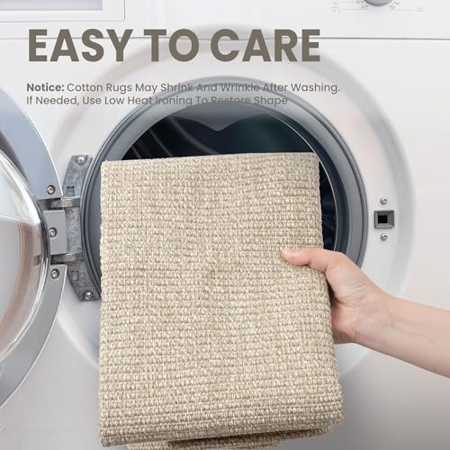 Washable Runner Rug, Non Slip Entryway Runner, 2x8 Ft, Sand/Beige | Washable Braided Runner Carpet, Non Slip Rubber Dot Backed, For Hallway, Kitchen, Entryway, Bedroom, Laundry Room, Foyer - color: Sand/Beige, size: 2' x 8' (Rectangular)