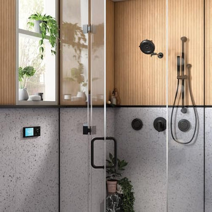 Moen Matte Black Smart Shower 4-Outlet Digital Water Controller for Thermostatic Shower Valve, TS3304BL - color: Matte Black, size: 4-Outlet, style: 4-Outlet