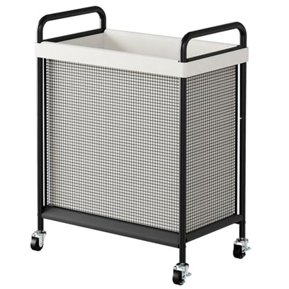 WOWLIVE Rolling Laundry Hamper with Wheels, 90L Laundry Basket | Laundry Sorter with Metal Handle and Removable Bag, Large Clothes Hamper for Laundry Room, Bathroom and Dorm, Beige - size: 1-Section