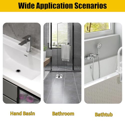 Bathroom Sink Drain Strainer, 304 Stainless Steel Hair Catcher for Bathtub Shower Floor Drain, Bathtub Drain Cover Strainer Basket Fit 1.3" to 2.17" Drain Hole (2PCS) - size: Medium