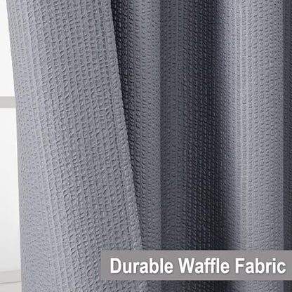 Stall Shower Curtain 48X72 inch, Embossed Textured Fabric Shower Curtain for Bathroom - Soft Cloth & Hotel Spa, Water Repellent, Machine Washable Bathroom Curtain, Grey - color: Grey, size: 48"W x 72"L (Pack of 1)