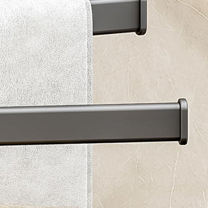 180° Swivel Towel Rack, Thicken 1-4 Arm Towel Bar, No Drill Towel Rack, Space Saving Wall Mounted Towel Holder with Hook, Swing Out Towel Hanger for Bathroom Kitchen Use (2 Arm) - color: 2 Arm