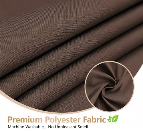 BH Home Shower Curtain Polyester Fabric Water Resistant Shower Curtain or Liner. Hotel Collection Quality. (Brown) - color: Brown