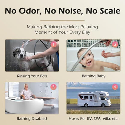 79 Inches Silicone Shower Hoses Replacement, Anti-Kink Designed Handheld Shower Head Hose Ultra-Soft Hoses Extension with Brass Insert & Nut, White - color: White, size: 79 inches