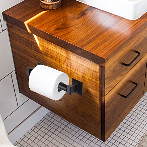 Design House Millbridge Toilet Paper Holder, Matte Black | Wall Mount, Classic, Zinc, Hardware, 544569