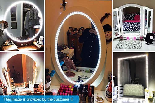 Led Vanity Mirror Lights Kit, ViLSOM 13ft/4M 240 LEDs Make-up Vanity Mirror | Mirror Light for Vanity Makeup Table Set with Dimmer and Power Supply, Mirror not Included