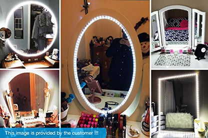 Led Vanity Mirror Lights Kit, ViLSOM 13ft/4M 240 LEDs Make-up Vanity Mirror | Mirror Light for Vanity Makeup Table Set with Dimmer and Power Supply, Mirror not Included