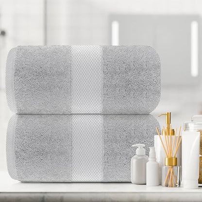 White Classic Luxury Bath Sheets Towels for Adults Extra Large | Highly Absorbent Hotel Collection | 35x70 Inch | 2 Pack (Dolphin Gray) - color: 06: Dolphin Gray