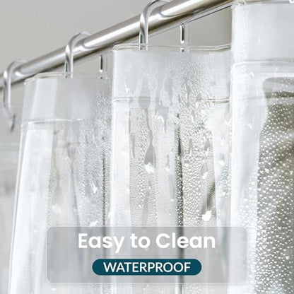 Titanker Clear Shower Curtain Liner 72x90, Extra Long Shower Liner PEVA Lightweight Inside Shower Curtains for Bathroom with Magnets and Grommet - color: Clear, size: 72"W x 90"L (Pack of 1)