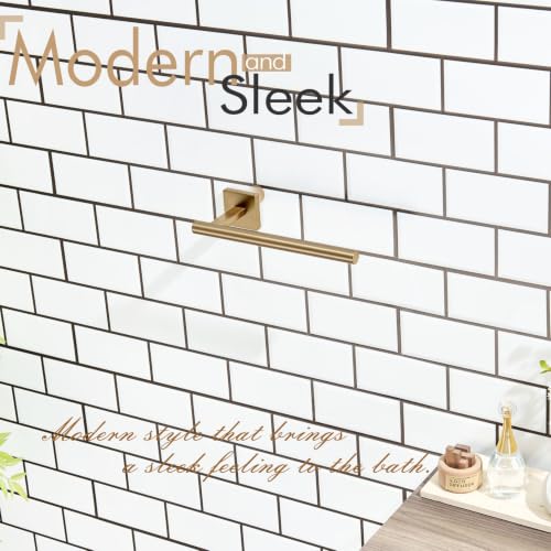 KOKOSIRI Bathroom Towel Bar Hand Towel Holders Wall Mount Toilet Kitchen Cabinet Paper Holder Stainless Steel Bath Hardware Champagne Bronze, B3008CPG - color: Champagne Bronze, size: 1 Pack
