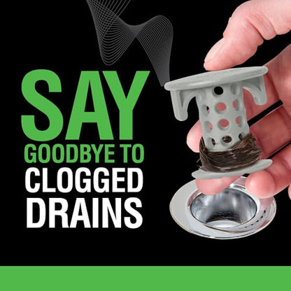 SinkShroom The Revolutionary Sink Drain Protector Hair Catcher/Strainer/Snare, Gray - color: Gray