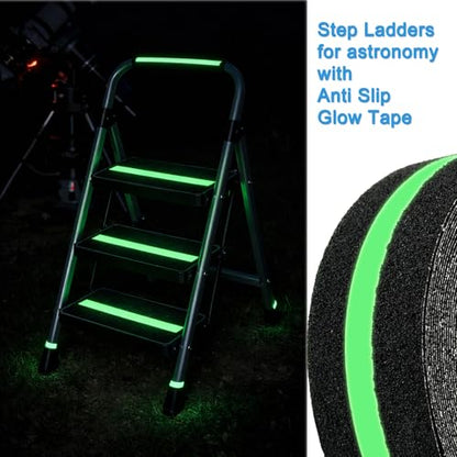 Anti Slip Tape with Glow in Dark, 2 inch x16.4ft Anti Slip Grip Tape for Stairs, Floors, Decks, Bathrooms & Outdoors, Waterproof PVC Non Skid Safety Tape with Glow at Night - size: 2 inches x 16.4 feet