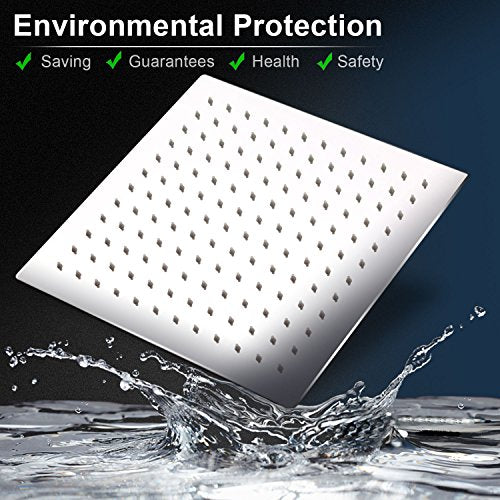 12 Inch High Pressure Showerhead with 11 Inch Arm - color: Chrome