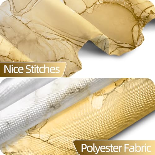 Yellow Marble Stall Waterproof Shower Curtain 36x72 inches | RV Small Shower Curtain Set for Bathroom, Abstract Modern, Machine Washable, Easy to Install with Hooks, Ombre White Yellow - color: Yellow, size: 36"W x 72"L (Pack of 1)