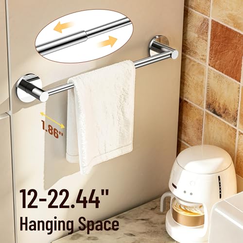 Magnetic Towel Bar, Adjustable Towel Rod, Chrome, 1 Pack | Larger Magnetic Base, Non-Slip, Hidden Magnet, 304 Stainless Steel Magnetic Towel Holder for Refrigerator, Dishwasher, Oven - color: Magnetic–chrome