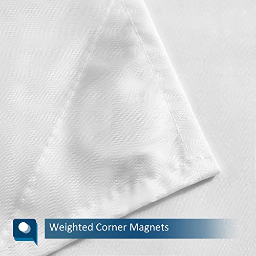 Barossa Design 54x72 Fabric Stall Shower Curtain Liner White | Soft Microfiber Cloth, Waterproof, Hotel Quality, Machine Washable, 54W x 72H for Bathroom Stall - color: Pure White, size: 54"W x 72"L (Pack of 1)