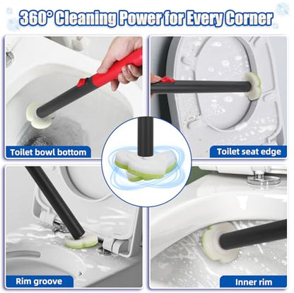 Disposable Toilet Brush Cleaning System with Wand Cleaner Refills,Toilet Cleaning Stick,Wall Mounted Toilet Wand Kit,60 Disposable Toilet Bowl Brush for Sink Bathtub Wash Basin (Green)