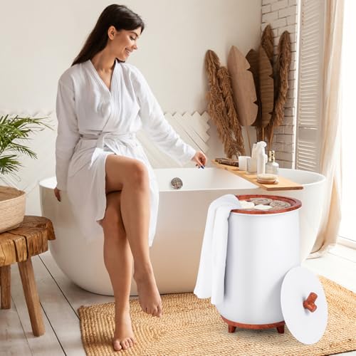 S AFSTAR 23L Towel Warmers for Bathroom - Large Luxury Towel Warmer Bucket with 3 Heat Modes, 4 Timer Settings, Fragrance Disc Holder, Auto Shut Off, Towel Heater for Blankets, Bathrobes (Coffee) - color: Coffee