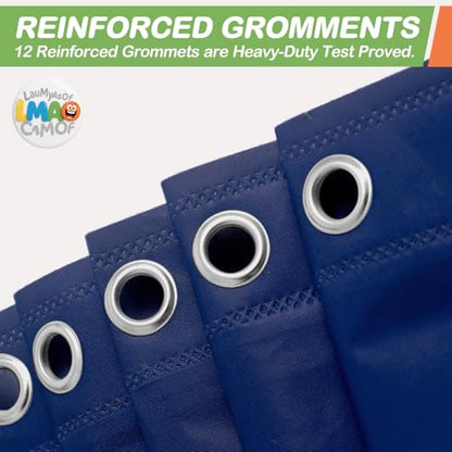 2 Pack | Navy Blue Plastic Shower Curtain Or Liner, 72x72 Inch Lightweight Plastic Bathroom Shower Showroom Inner Curtain with Rustproof Metal Grommet Holes and Weighted Magnets - color: Navy Blue