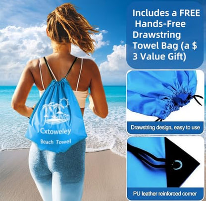 Oversized Beach Towels Lightweight Blue White Striped Dolphin | Set of 2, 70x35 inches, soft microfiber, quick dry, sand free, for pool spa swim travel - color: Two Dolphin 2 Pack