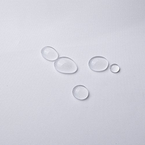 72 x 72 Bathroom Shower Curtain Liner Water Repellent Fabric Washable Polyester (Hotel Quality Friendly Sheer Heavy Duty) with White Plastic Hooks - Standard, Pure White - color: Pure White, size: 72"W x 72"L (Pack of 1)