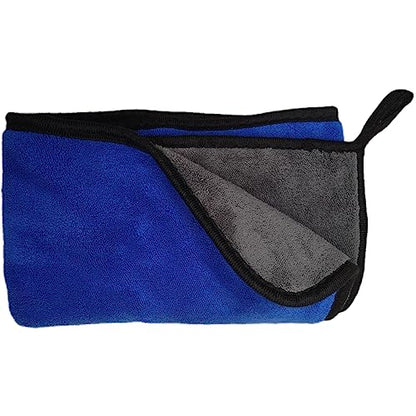 Large Microfiber Drying Towel for Car, Great Thick Soft Plush Towels, 36 x 24inches 800GSM Thickness, Quality, Washable, Absorbency No Scratch Lint Free Drying Towel (36 x 24inches,Grey-Blue,1pack) - color: 36 X 24inches,grey-blue,1pack