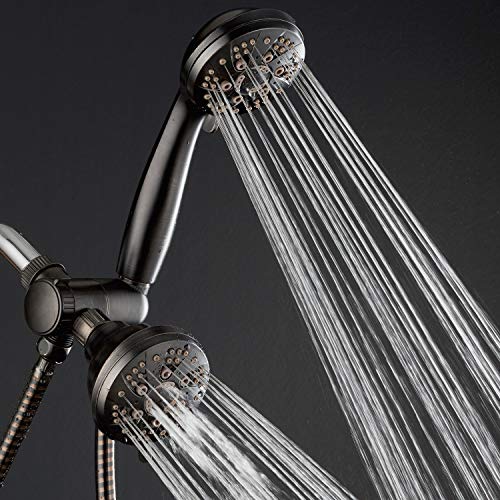 AquaDance Oil Rubbed Bronze High Pressure 3-Way 48-Setting Rain/Handheld Shower Head Combo – Angle Adjustable, Anti-Clog Jets, Tool-Free Installation-USA Standard Certified/Top U.S. Brand | Enjoy Two 6-Setting Rain & Hand Showerheads Separately or Togethe