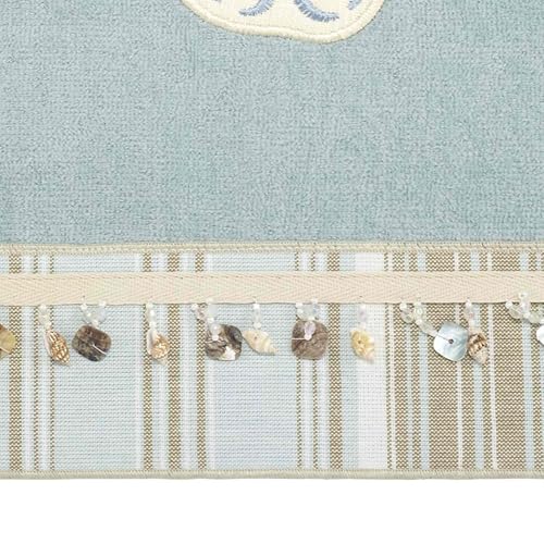 Avanti Linens - Bath Towel, Soft & Absorbent Cotton Towel (By the Sea Collection, Mineral) - color: Mineral, size: Bath Towel
