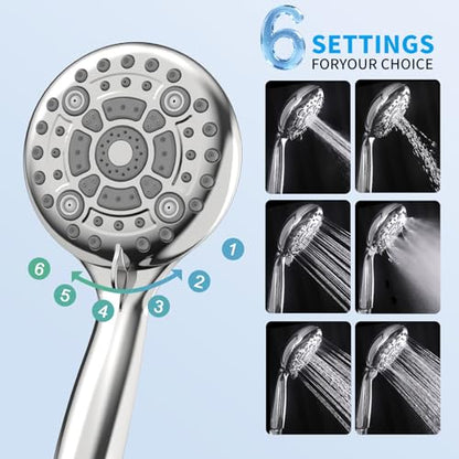 EMBATHER 10'' Shower System with Handheld & Trim Kit, Polished Chrome | 2-IN-1 Shower Faucet Set, 3-Mode Shower Head, 8-Setting Handheld Spray, Pressure-balanced Valve & Trim Kit - color: Polished Chrome, size: 10 Inch