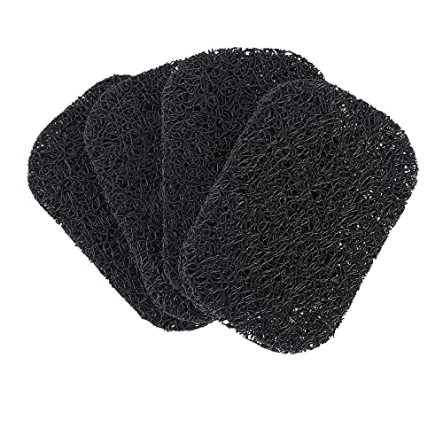 15 Piece Soap Savers Pads - Black BPA Free Holder for Bar Soap, Non-Slip Self Draining Dish Lift for Shower, Kitchen, Bathroom - Tray Bulk Accessories - color: Black