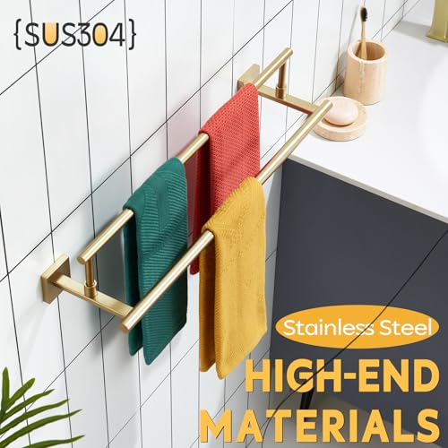 KOKOSIRI Hand Towel Bar 20 Inch Bath Towel Holder Bathroom Racks 50CM for Cabinet Kitchen Rails Brushed Gold Stainless Steel B5009BG-L20 - color: Brushed Gold, size: 20-Inch