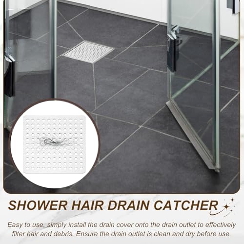 uxcell 1 Pcs Stainless Steel Floor Drain Cover, 2.8 Inches Shower Hair Catcher Drain Grate for Furniture Repair Bathroom Kitchen, Silver Tone(Square) - size: 2.8 Inches