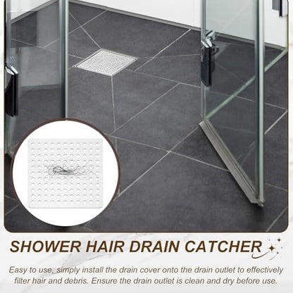 uxcell 1 Pcs Stainless Steel Floor Drain Cover, 3 Inches Shower Hair Catcher Drain Grate for Furniture Repair Bathroom Kitchen, Silver Tone(Square) - size: 3 Inches