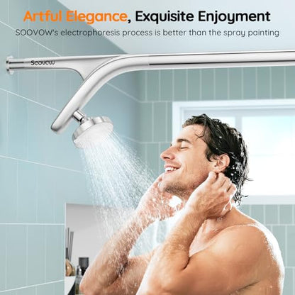 Dual Shower Head System- Double Showerheads for Couples - Chrome | Two People 2 Person Gifts for Women Men - Thicker 304 Stainless Steel, High Pressure, Adjustable, Bathroom Upgrade, SPA-Like - color: Chrome