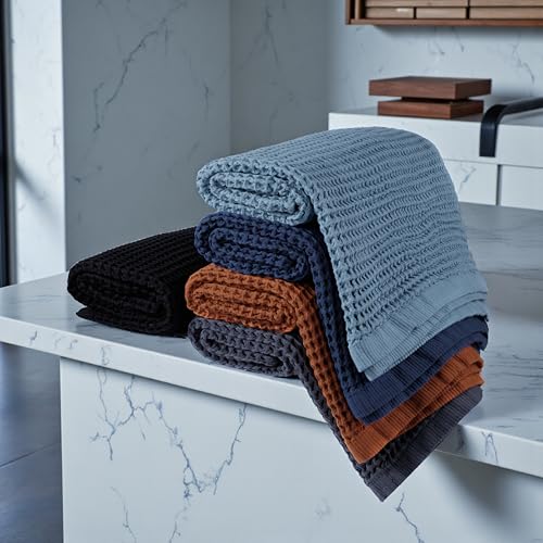 DEMMEX Organic Cotton Waffle Weave Turkish Bath Towel - Ultra Soft Lightweight Quick Dry, Oeko-Tex Certified, 100% Turkish Cotton (Terracotta, Large (60x30)) - color: Terracotta