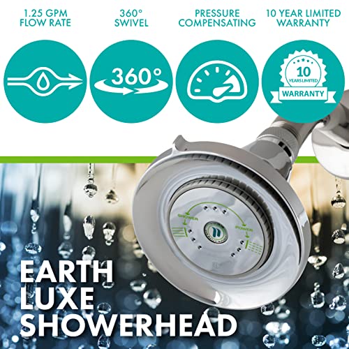 Niagara Conservation N3912CH Earth Luxe High Efficiency Showerhead, Chrome - color: Chrome, style: 1.25 GPM