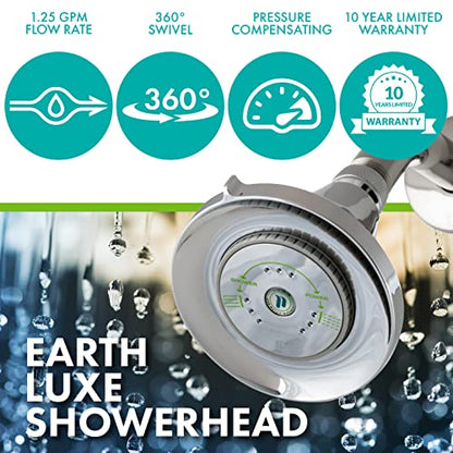 Niagara Conservation N3912CH Earth Luxe High Efficiency Showerhead, Chrome - color: Chrome, style: 1.25 GPM