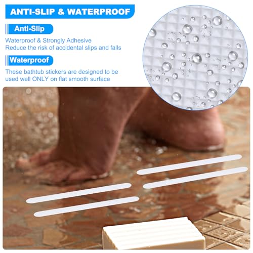 PATIKIL Bathtub Non Slip Stickers, 6 Pack Safety Shower Floor Anti Slip Stickers with Adhesive Decals Scraper for Bath Tub Shower Floor Stair, Gray - color: Gray