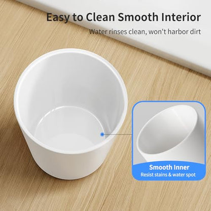 Bathroom Tumbler 13.75oz 1PK- Non Slip Plastic Toothbrush Cup, White | Easy to clean 390ml plastic bathroom tumbler with non-slip grip. Durable toothbrush cup for home, travel and business - color: White, size: 1PC