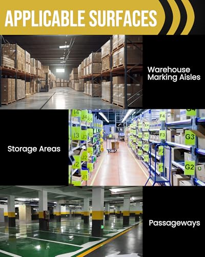 Lichamp 18 Rolls Vinyl Tape, Premium Safety Marking and Traffic Floor Marking Tape, Bundling, Social Distancing, 2 Inch x 36 Yards per Roll, 648 Total Yards, Yellow - color: Yellow